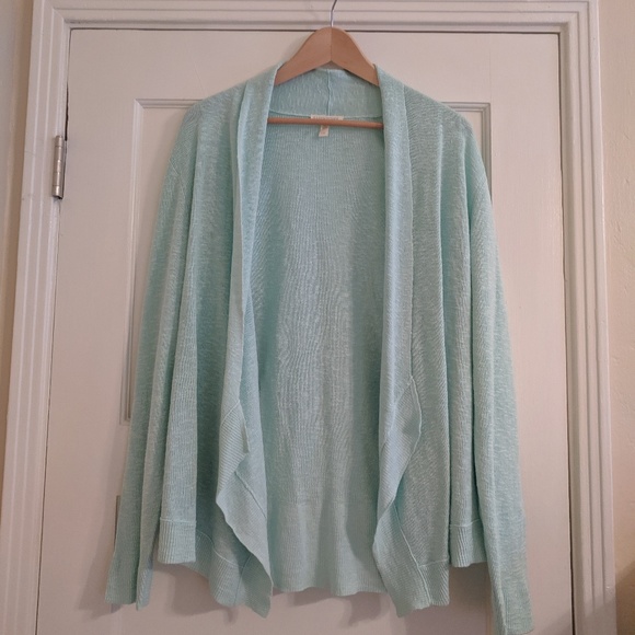 Eileen Fisher Sweaters - Eileen Fisher Mint Green Cotton Cardigan - L